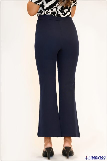 Navy Straight-Leg Trousers - 5847