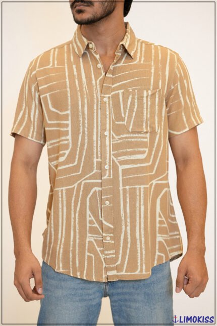 Beige Abstract Shirt