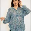 Pattern Button Blouse