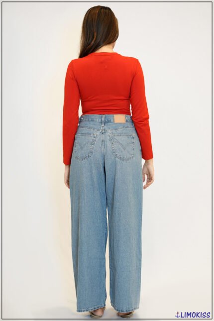 Wide-Leg High Waist Denim