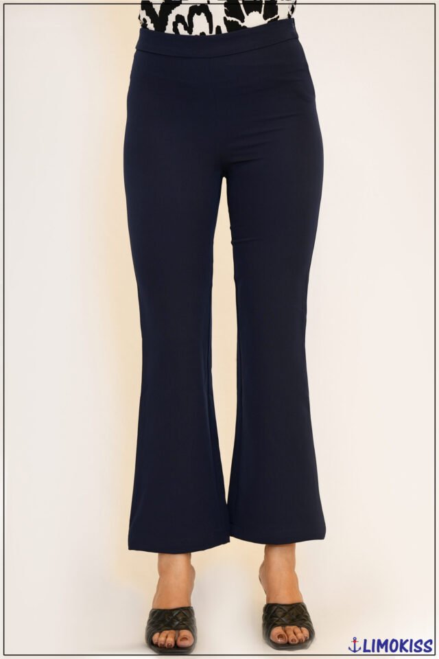 Navy Straight-Leg Trousers - 5847