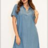 Front Denim Dress - 5678