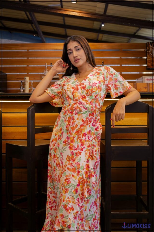 Elegance Wrap Dress – Trendy Ladies Dress in Sri Lanka