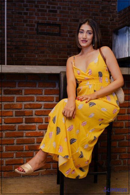 Henassy Yellow Layerd Linen Dress– Trendy Ladies Dress in Sri Lanka