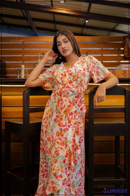 Elegance Wrap Dress – Trendy Ladies Dress in Sri Lanka