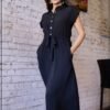 Midnight Grace Shirt Dress– Trendy Ladies Dress in Sri Lanka
