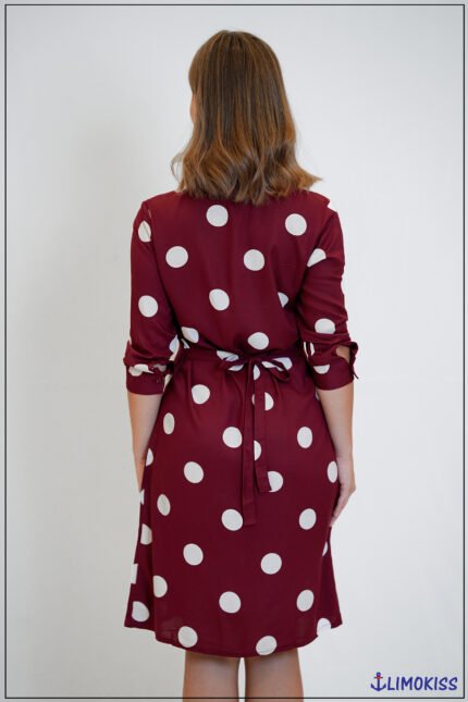 Collared Dot Dress - Limokiss