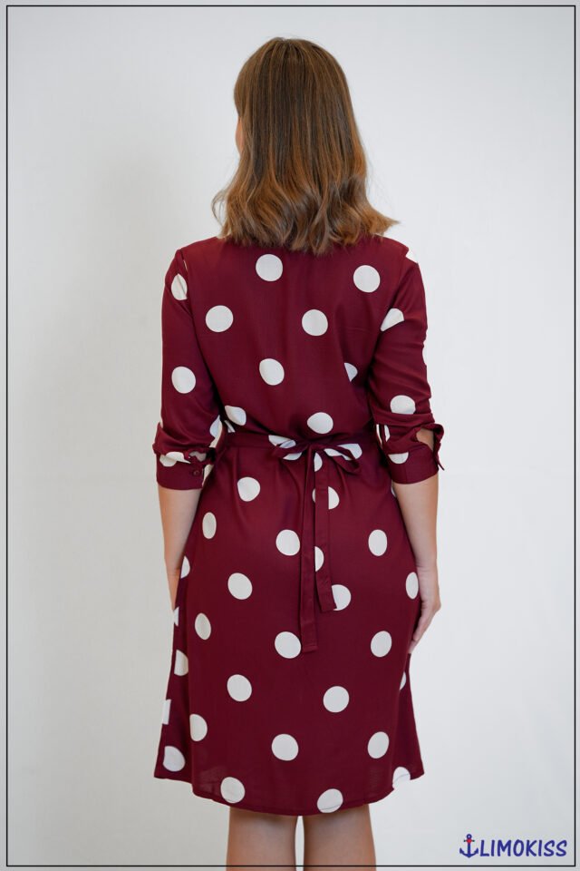 Collared Dot Dress - Limokiss