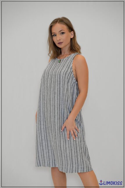Ash Striped Dress - Limokiss