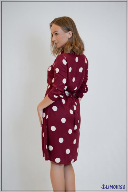 Collared Dot Dress - Limokiss