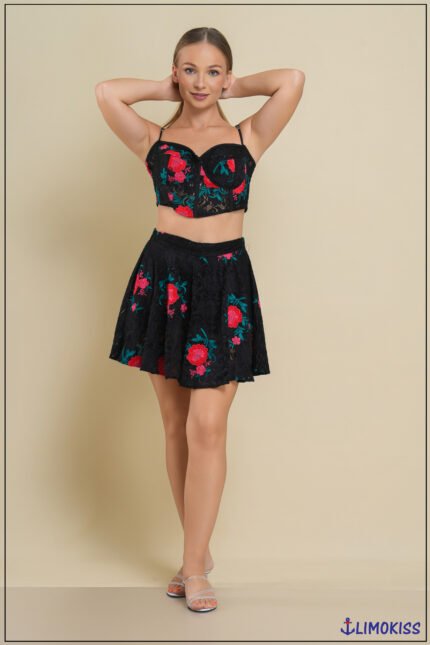 Two-Piece Lace Embroidered Set