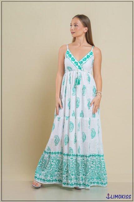 Paisley Print Maxi Dress